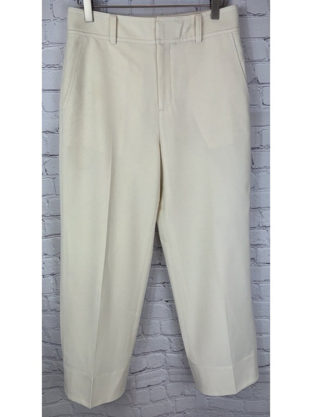 CLUB MONACO Women’s Size 4 Ivory Cream Dress Pants Wool/Polyester